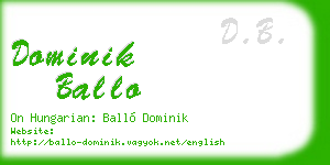 dominik ballo business card